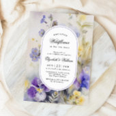 Rustiek Onze Kleine Wildflower Baby shower Kaart