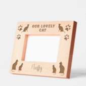 Rustiek Onze mooie kat script kattennaam Gegraveerde Lijstjes (Links)