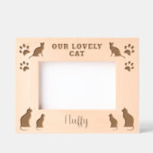 Rustiek Onze mooie kat script kattennaam Gegraveerde Lijstjes (Voorkant)