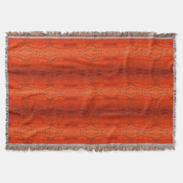 Rustiek Oranje Azteken Patroon Deken