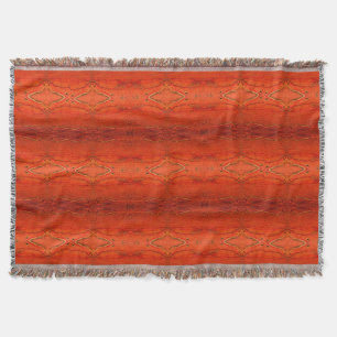 Rustiek Oranje Azteken Patroon Deken