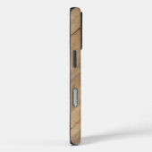 Rustiek Oranje Roze Schaduw Monogram Hout Textuur Case-Mate iPhone Case (Achterkant / Rechts)