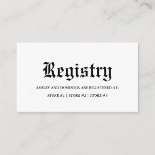 Rustiek Oud Engels Keltisch Gotisch Huwelijksregis Informatiekaartje