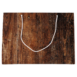 Rustiek oud krasvormig hout groot cadeauzakje