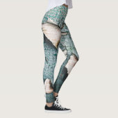 Rustiek oud lichtblauw groen schilhout leggings (Rechts)