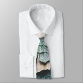 Rustiek oud lichtblauw groen schilhout stropdas (Gebonden)