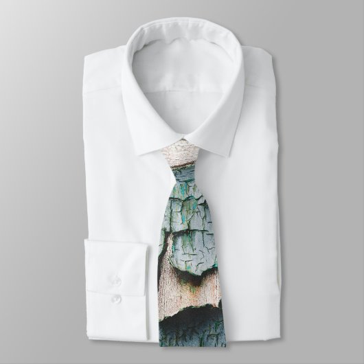 Rustiek oud lichtblauw groen schilhout stropdas (Gebonden)