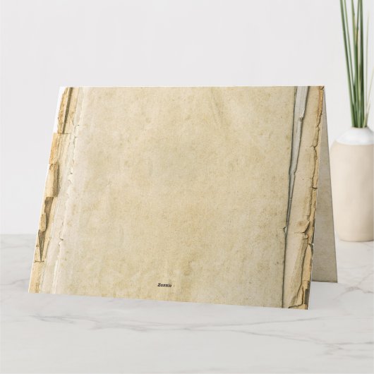 Rustiek oud papier Bewaar de datumkaart Kaart (Achterkant)