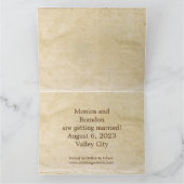 Rustiek oud papier Bewaar de datumkaart Kaart (Binnen)