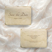 Rustiek oud papier Save the Date Kaart