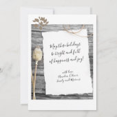 Rustiek oud papier vrolijk kerstscript vakantie c feestdagenkaart (Achterkant)