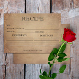  rustiek oud perkament recept Kaart