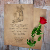 rustiek oud perkament Victoriaans bruiloft Kaart