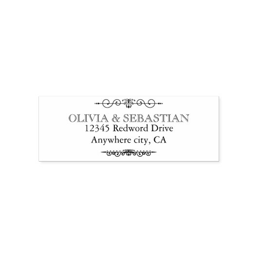  rustiek oud perkament Victoriaans bruiloft Zelfinktende Stempel (Design)