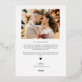 Rustiek Ovaal Lijst Trouwfoto Dank u kaart (Achterkant)