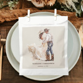 Rustiek Paar Bruiloft Bedankzakje