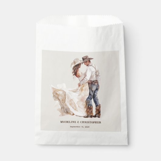 Rustiek Paar Bruiloft Bedankzakje (Voorkant)