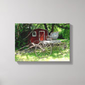 Rustiek Paard Getrokken Koets Canvas Afdruk (Voorkant)