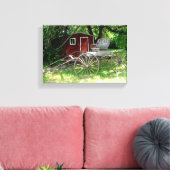 Rustiek Paard Getrokken Koets Canvas Afdruk (Insitu (Woonkamer))