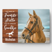 Rustiek Paard Memorial gepersonaliseerde huisdier  Fotoplaat (voorkant)