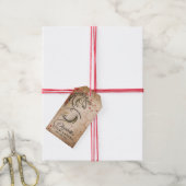 Rustiek Paard Rood Goud Quinceanera Dank je wel gu Cadeaulabel (Met Touw)