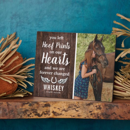 Rustiek Paardengedenkteken | Foto Aandenken Fotoplaat (Zijkant)