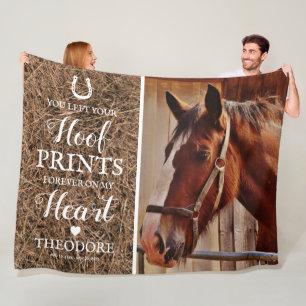 Rustiek Paardenmonument - Huisdierverlies Fleece Deken