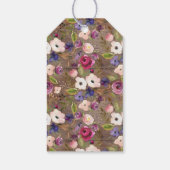 Rustiek Paarse Bloemen Baby shower Favor Gift Labe Cadeaulabel (Achterkant)