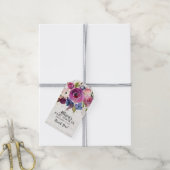 Rustiek Paarse Bloemen Baby shower Favor Gift Labe Cadeaulabel (Met Touw)
