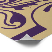 Rustiek Paarse Gouden Zitplan poster (Hoek)