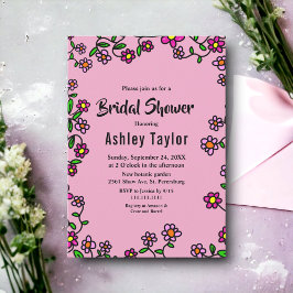 Rustiek Paarse Magenta Rozen Bloemen Vrijgezellenf Kaart