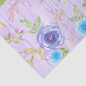 rustiek paarse roze bloemenhout waterverf tissuepapier (Detail)