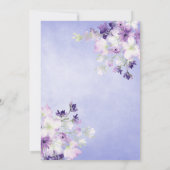 Rustiek Paarse Waterverf Bloemen Vrijgezellenfeest Kaart (Achterkant)