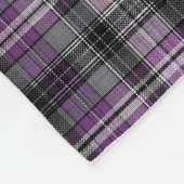 Rustiek paarse zwarte tartan patroon fleece deken (Hoek)