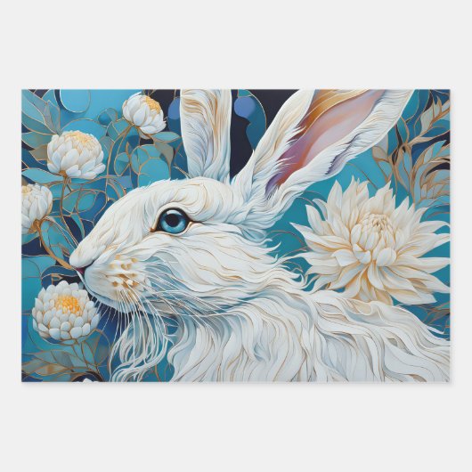  rustiek paaskonijn inpakpapier vel (Voorkant 2)