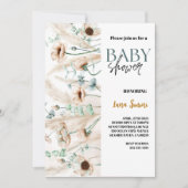 Rustiek Pampas Grass Boho Wildflower baby shower Kaart (Voorkant)