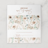 Rustiek pampasgras Elegant Boho botanisch geblader Plaatskaartje (Buitenkant ongevouwen)