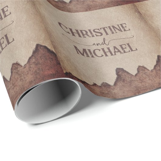  rustiek papier bruin bergen bruiloft (Rol Hoek)