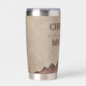  rustiek papier bruin bergen bruiloft geïsoleerde drinkbeker (Voorkant)