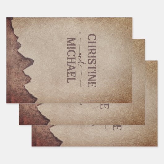  rustiek papier bruin bergen bruiloft inpakpapier vel (Set)