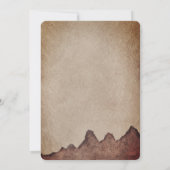  rustiek papier bruin bergen bruiloft kaart (Achterkant)