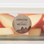  rustiek papier bruin bergen bruiloft labels (Aangebracht)