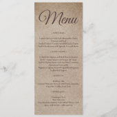  rustiek papier bruin bergen bruiloft menu (Voorkant)
