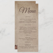  rustiek papier bruin bergen bruiloft menu (Voorkant / Achterkant)