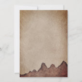 rustiek papier bruin bergen bruiloft save the date (Achterkant)