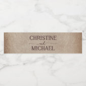  rustiek papier bruin bergen bruiloft waterfles etiket (Enkel label)