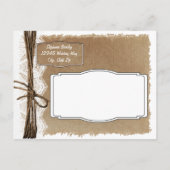 Rustiek papier Save the Date Briefkaarten (Achterkant)