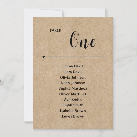 Rustiek Papier Trouwstoel Grafiek (Voorkant)