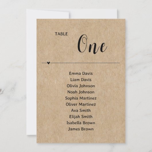 Rustiek Papier Trouwstoel Grafiek (Achterkant)