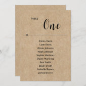 Rustiek Papier Trouwstoel Grafiek (Voorkant / Achterkant)